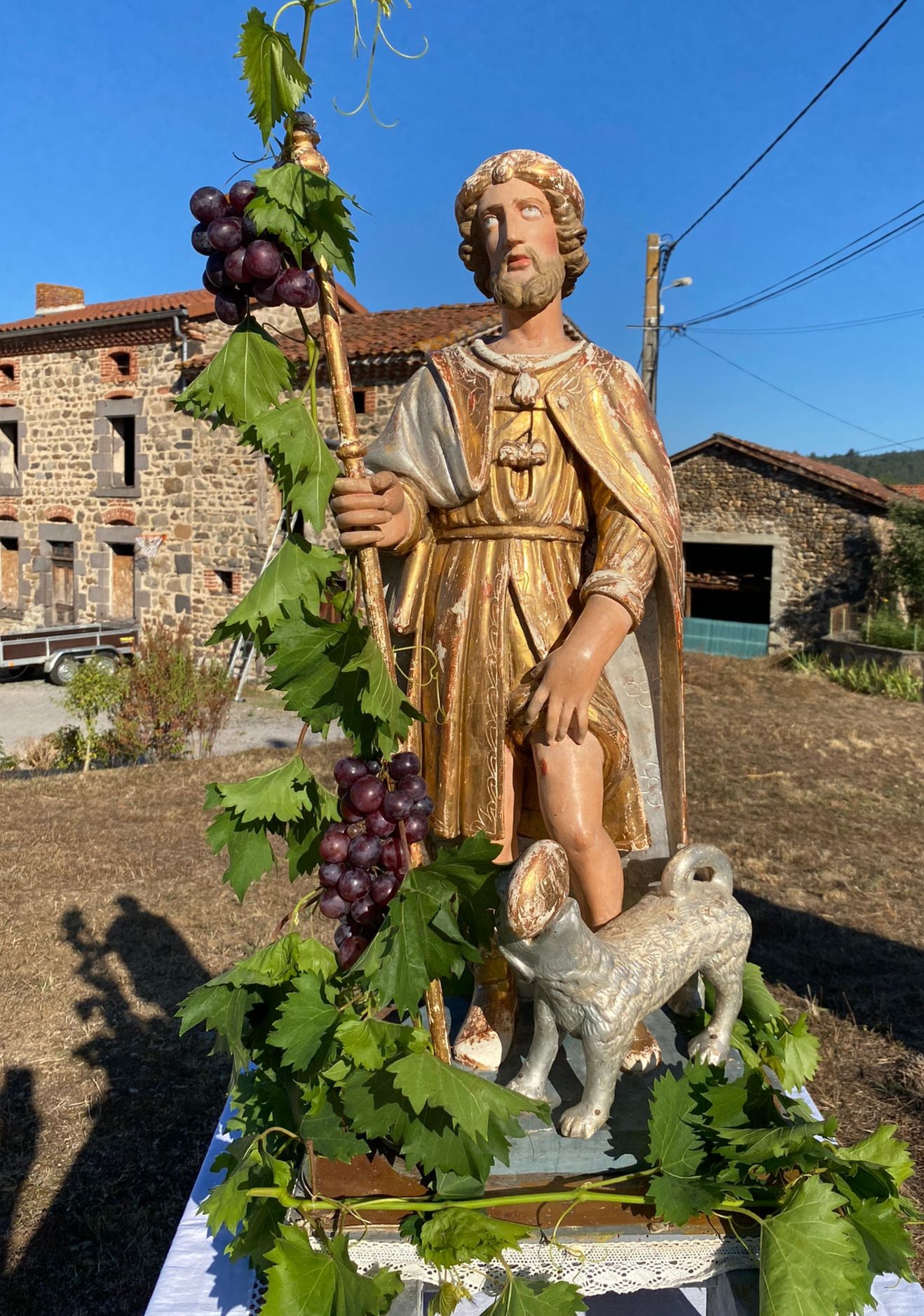 Statue de Saint Roch à Pressat