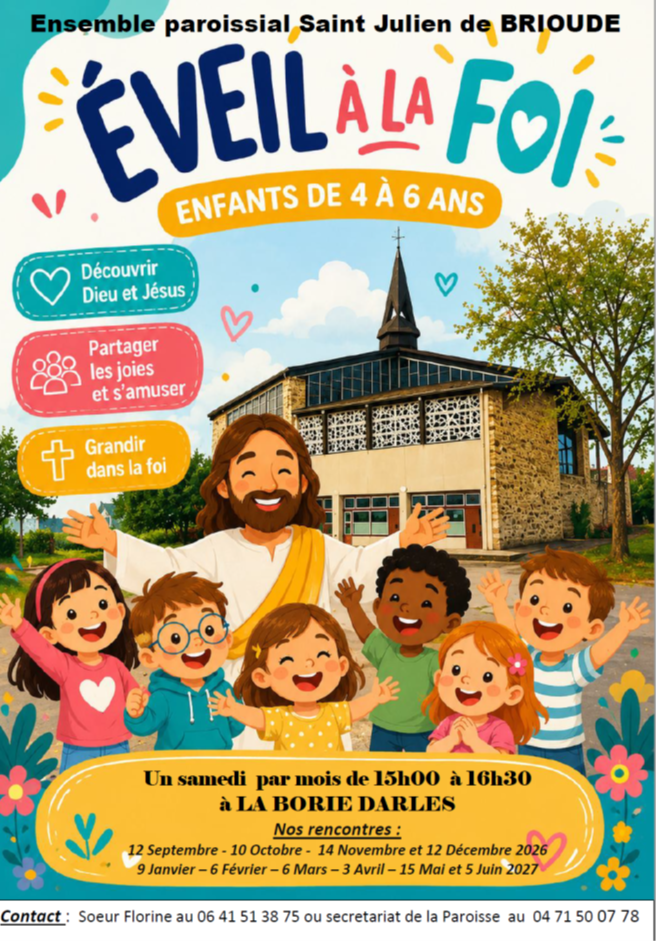 Eveil à le foi 2026-2027